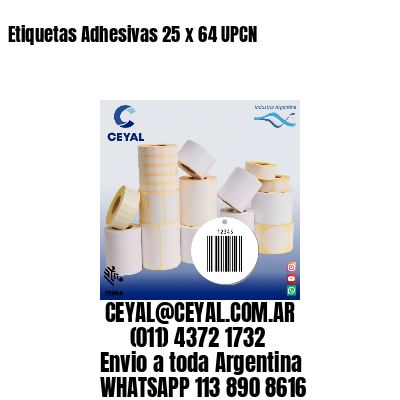 Etiquetas Adhesivas 25 x 64 UPCN