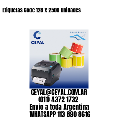 Etiquetas Code 128 x 2500 unidades