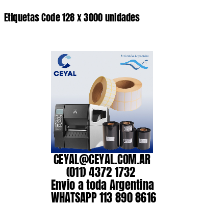 Etiquetas Code 128 x 3000 unidades