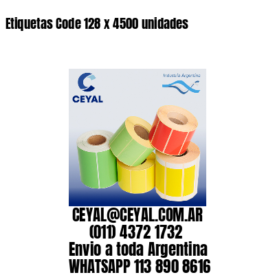 Etiquetas Code 128 x 4500 unidades