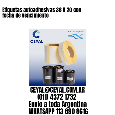 Etiquetas autoadhesivas 38 X 20 con fecha de vencimiento