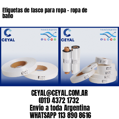 Etiquetas de fasco para ropa – ropa de baño