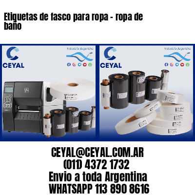 Etiquetas de fasco para ropa – ropa de baño