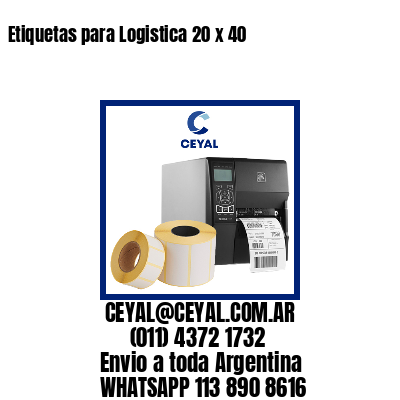 Etiquetas para Logistica 20 x 40