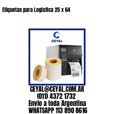 Etiquetas para Logistica 25 x 64