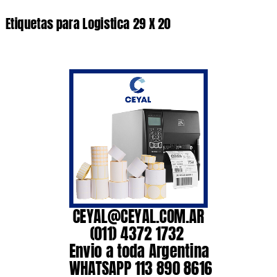 Etiquetas para Logistica 29 X 20