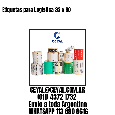 Etiquetas para Logistica 32 x 80