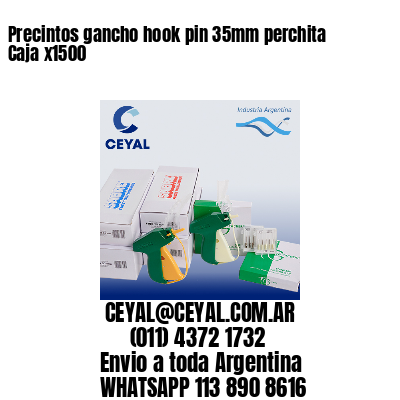 Precintos gancho hook pin 35mm perchita Caja x1500