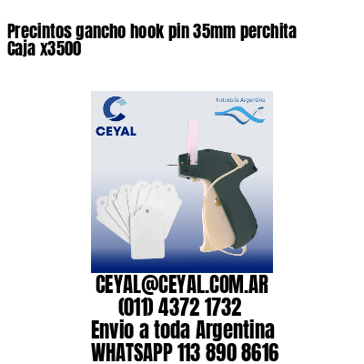 Precintos gancho hook pin 35mm perchita Caja x3500