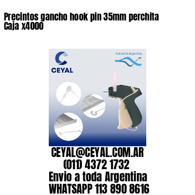 Precintos gancho hook pin 35mm perchita Caja x4000