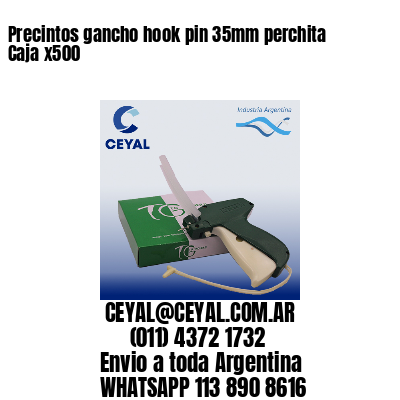 Precintos gancho hook pin 35mm perchita Caja x500