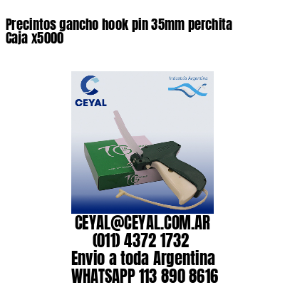 Precintos gancho hook pin 35mm perchita Caja x5000