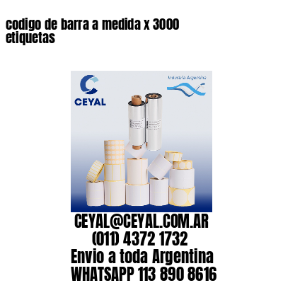 codigo de barra a medida x 3000 etiquetas