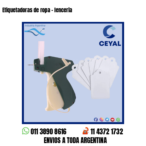 Etiquetadoras de ropa – lenceria