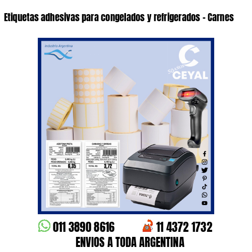 Etiquetas adhesivas para congelados y refrigerados – Carnes