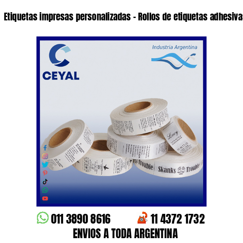 Etiquetas impresas personalizadas – Rollos de etiquetas adhesivas en blanco