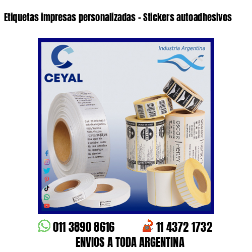 Etiquetas impresas personalizadas – Stickers autoadhesivos