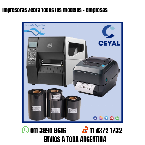 Impresoras Zebra todos los modelos – empresas