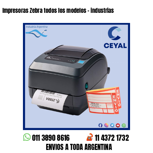 Impresoras Zebra todos los modelos – industrias