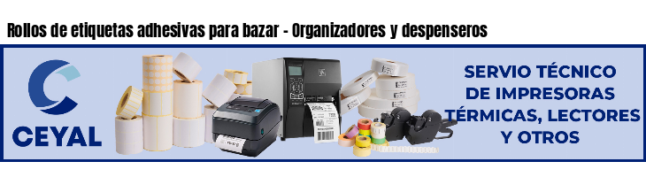 Rollos de etiquetas adhesivas para bazar - Organizadores y despenseros