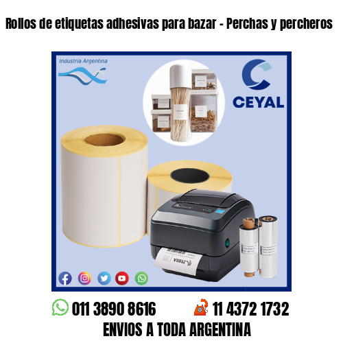 Rollos de etiquetas adhesivas para bazar – Perchas y percheros