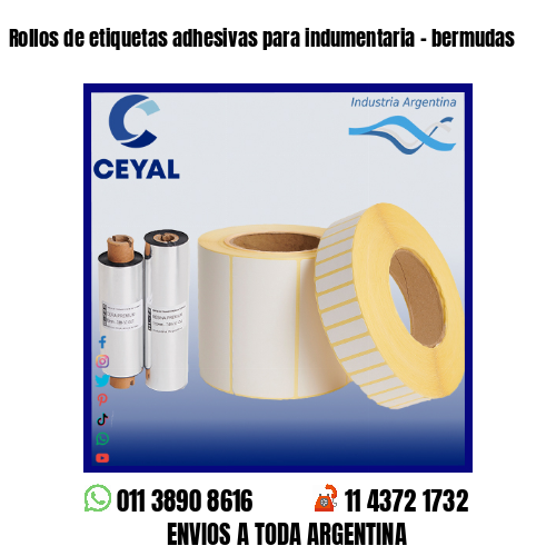 Rollos de etiquetas adhesivas para indumentaria – bermudas