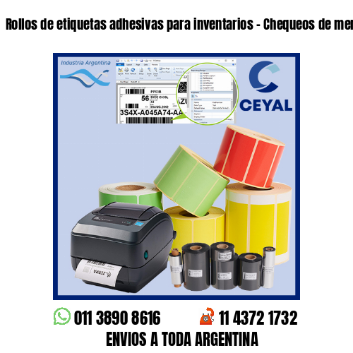 Rollos de etiquetas adhesivas para inventarios – Chequeos de mercadería