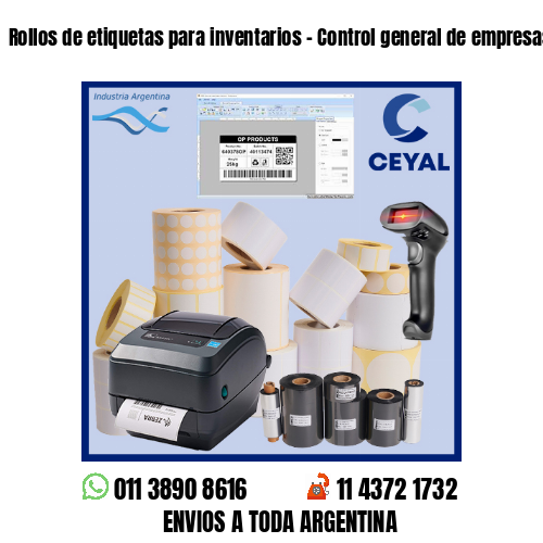 Rollos de etiquetas para inventarios – Control general de empresas