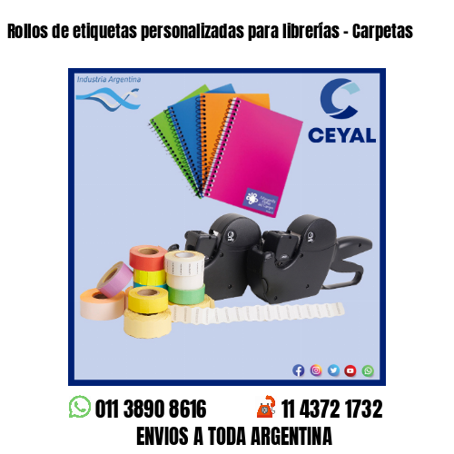 Rollos de etiquetas personalizadas para librerías – Carpetas