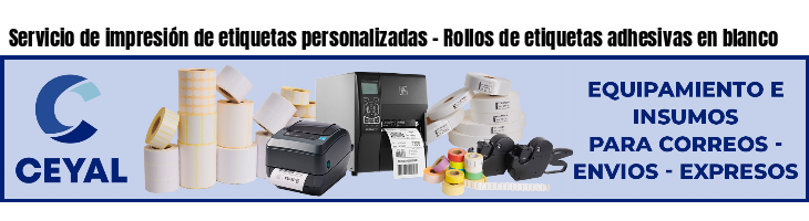 Servicio de impresión de etiquetas personalizadas - Rollos de etiquetas adhesivas en blanco