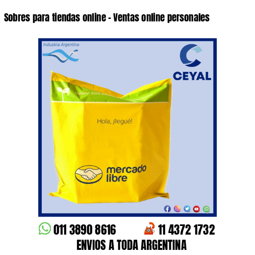 Sobres para tiendas online – Ventas online personales