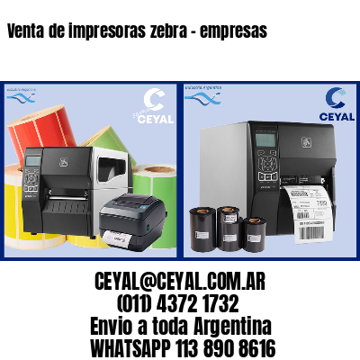 Venta de impresoras zebra – empresas