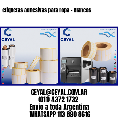 etiquetas adhesivas para ropa – Blancos