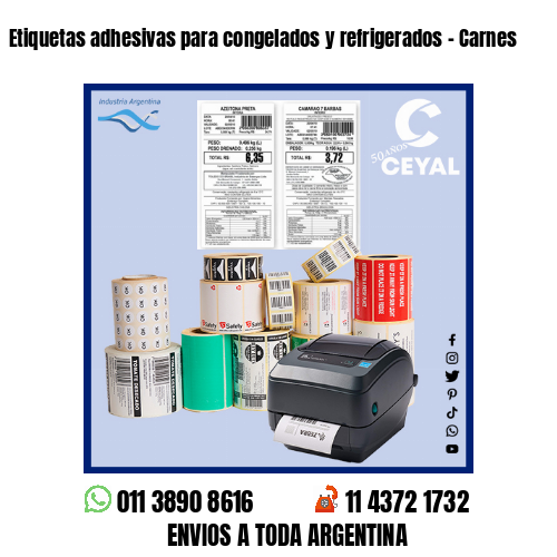 Etiquetas adhesivas para congelados y refrigerados – Carnes