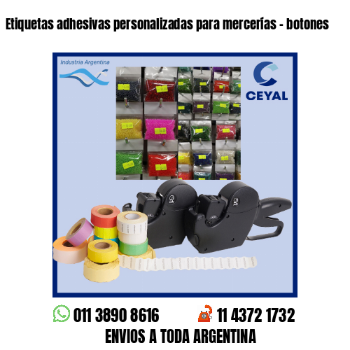 Etiquetas adhesivas personalizadas para mercerías – botones