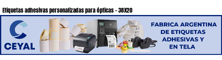 Etiquetas adhesivas personalizadas para ópticas - 38X20