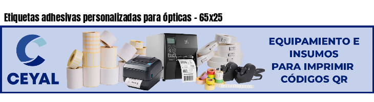 Etiquetas adhesivas personalizadas para ópticas - 65x25