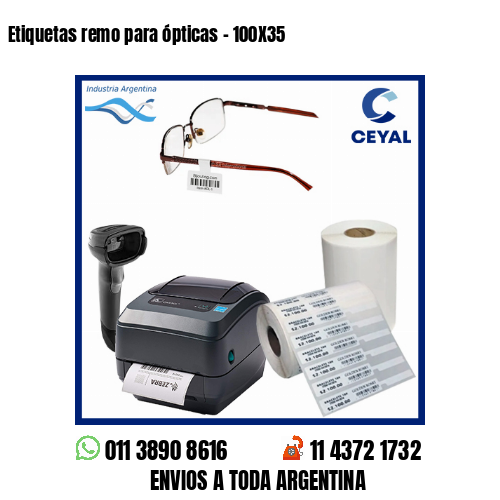 Etiquetas remo para ópticas – 100X35