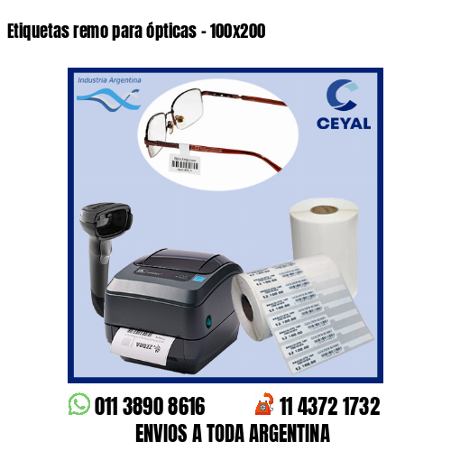 Etiquetas remo para ópticas – 100×200