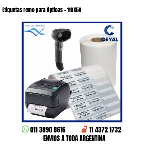 Etiquetas remo para ópticas – 110X50