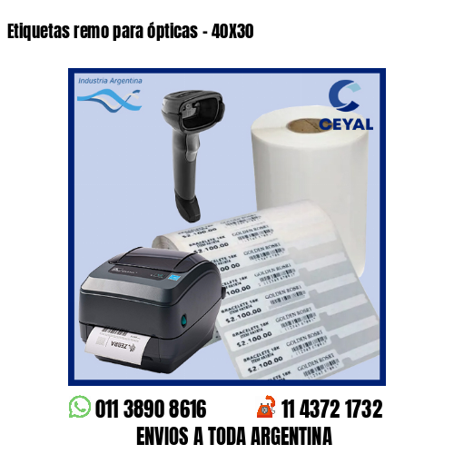 Etiquetas remo para ópticas – 40X30