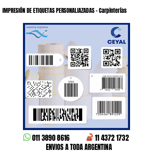 IMPRESIÓN DE ETIQUETAS PERSONALIAZADAS - Carpinterías