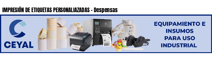 IMPRESIÓN DE ETIQUETAS PERSONALIAZADAS - Despensas