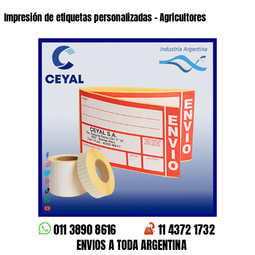 Impresión de etiquetas personalizadas – Agricultores