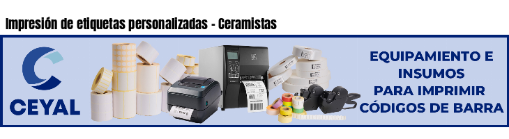 Impresión de etiquetas personalizadas - Ceramistas