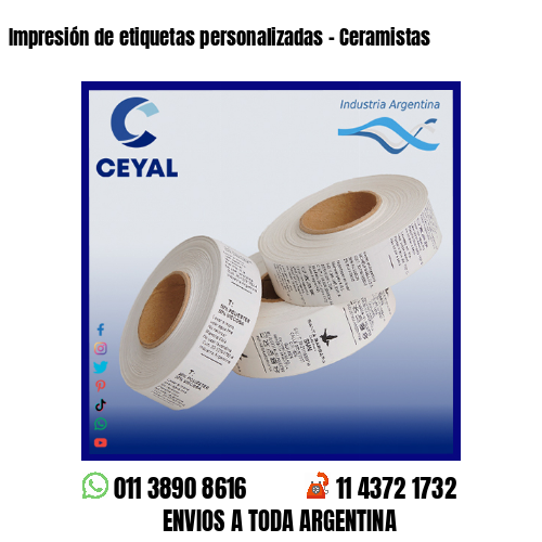 Impresión de etiquetas personalizadas – Ceramistas