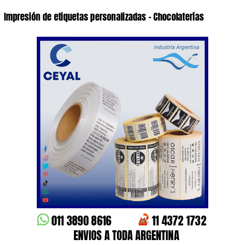 Impresión de etiquetas personalizadas – Chocolaterías