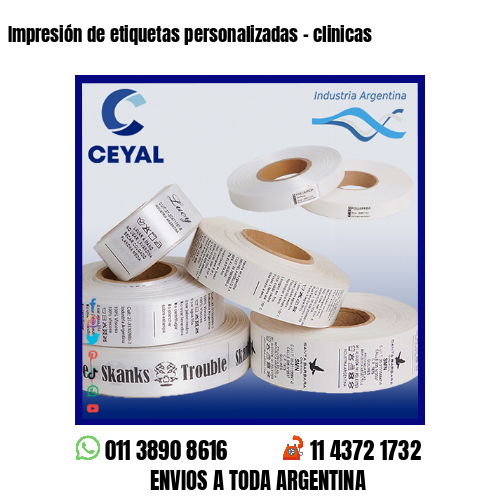 Impresión de etiquetas personalizadas – clinicas