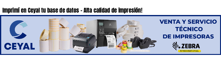 Imprimí en Ceyal tu base de datos - Alta calidad de impresión!