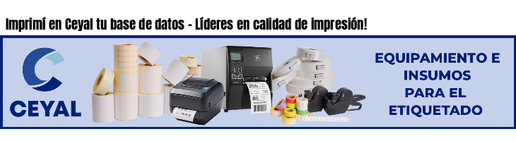 Imprimí en Ceyal tu base de datos - Líderes en calidad de impresión!